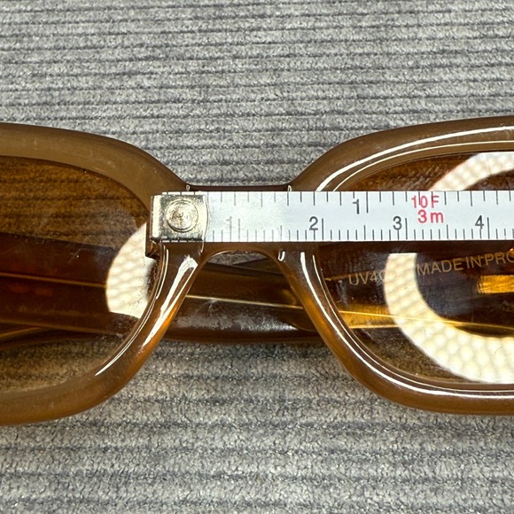 Lu Goldie‎ Salome Amber Honey Rectangular Y2K Sunglasses UV400 Retro Slim Frames main image 7
